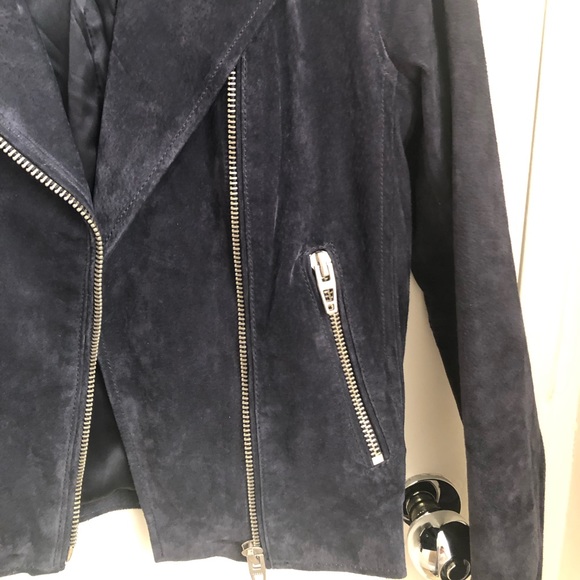 BLANK NYC Suede Moto Jacket in Blue Valentine - Picture 7 of 8